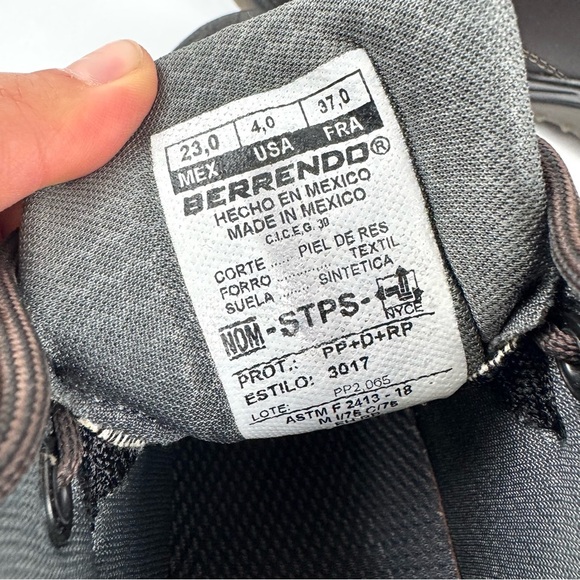 Berrendo Men's Sz 4 Steel Toe Work Boots Oil & Slip Resistant Industrial Shoes - Picture 8 of 11